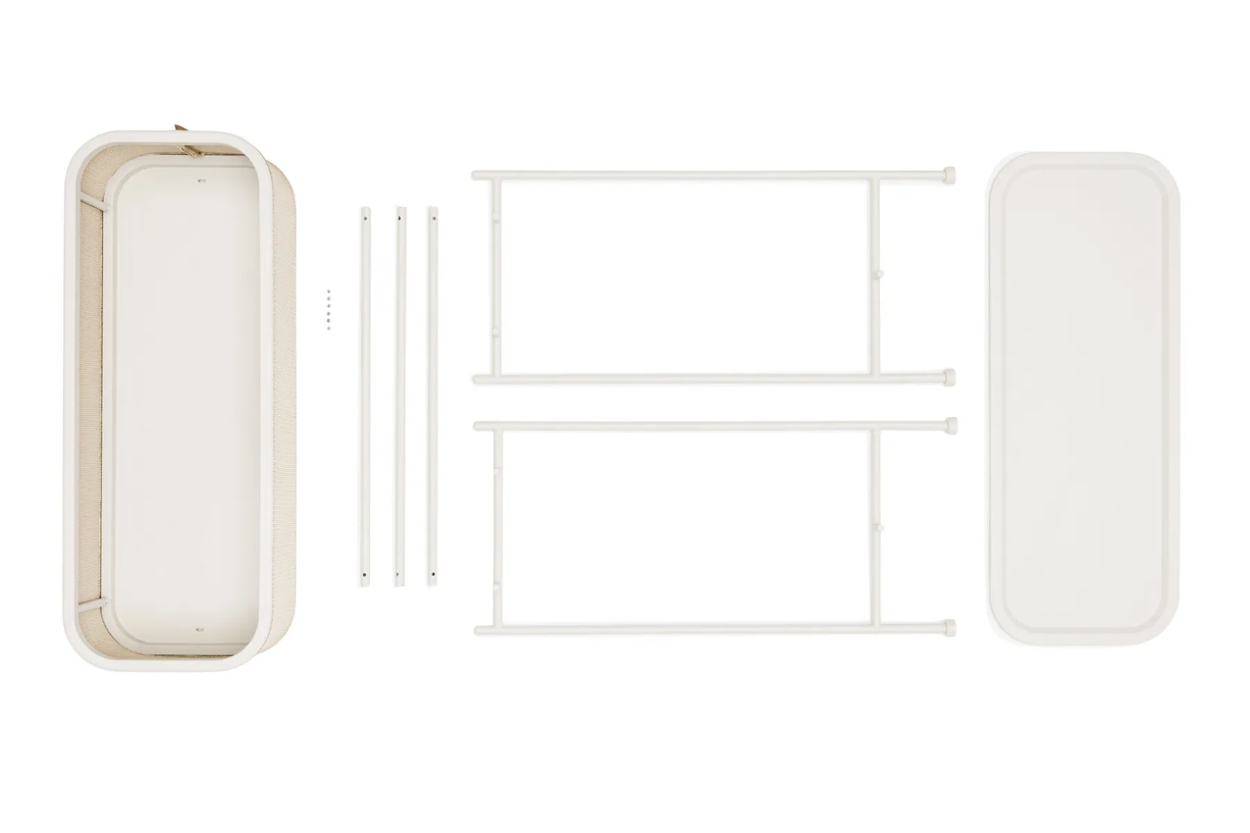 Fatboy Adoreganizer Table d’appoint multifonctionnelle, beige, 65.5x29x76.5 cm
