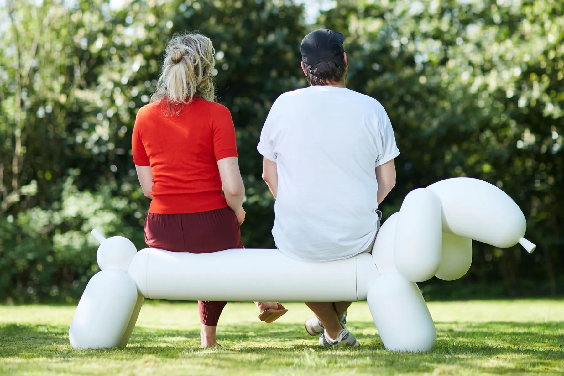 Fatboy Attackle! Petit banc de jardin, blanc, 195x55x77.5 cm