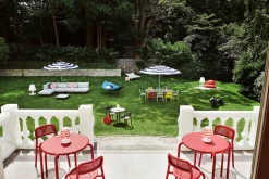 Fatboy Attackle! Petit banc de jardin, bleu, 195x55x77.5 cm