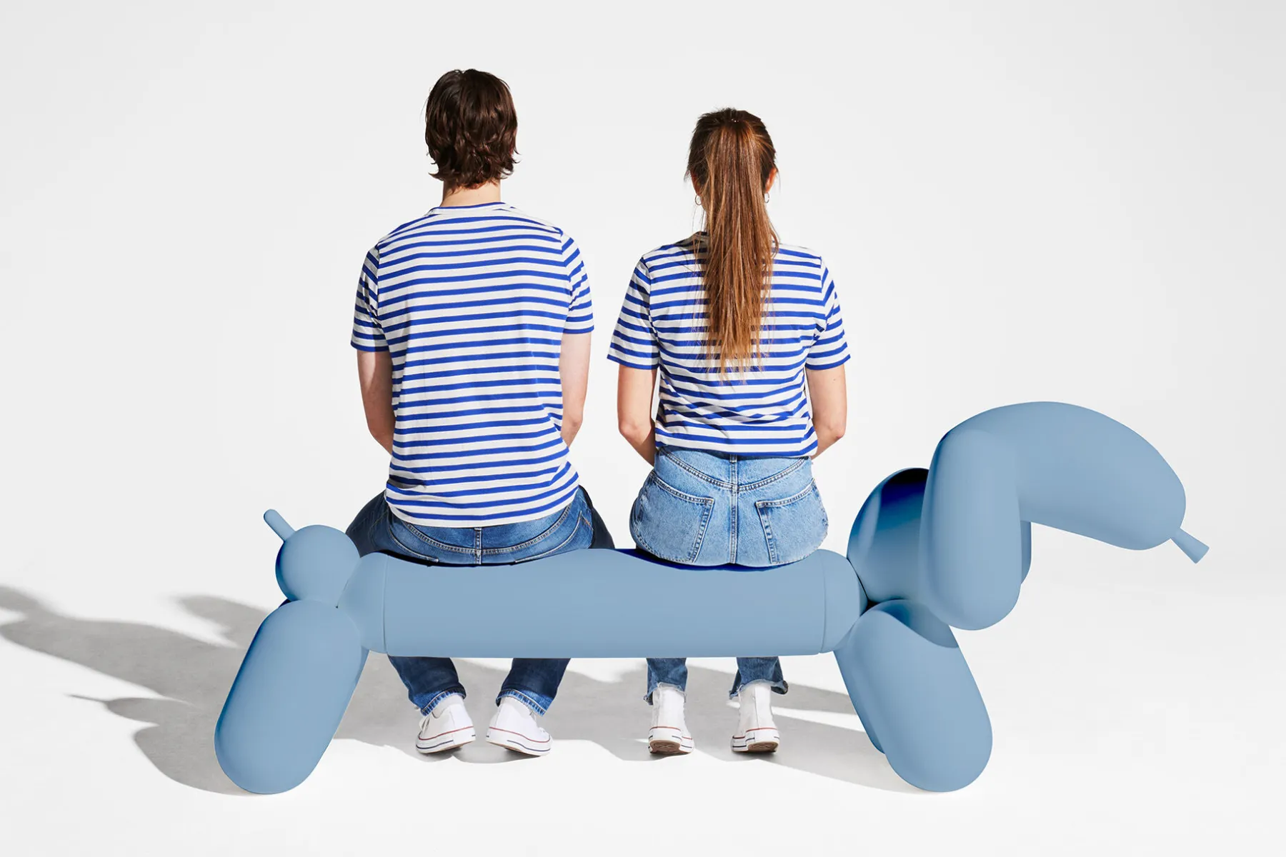 Fatboy Attackle! Petit banc de jardin, bleu, 195x55x77.5 cm
