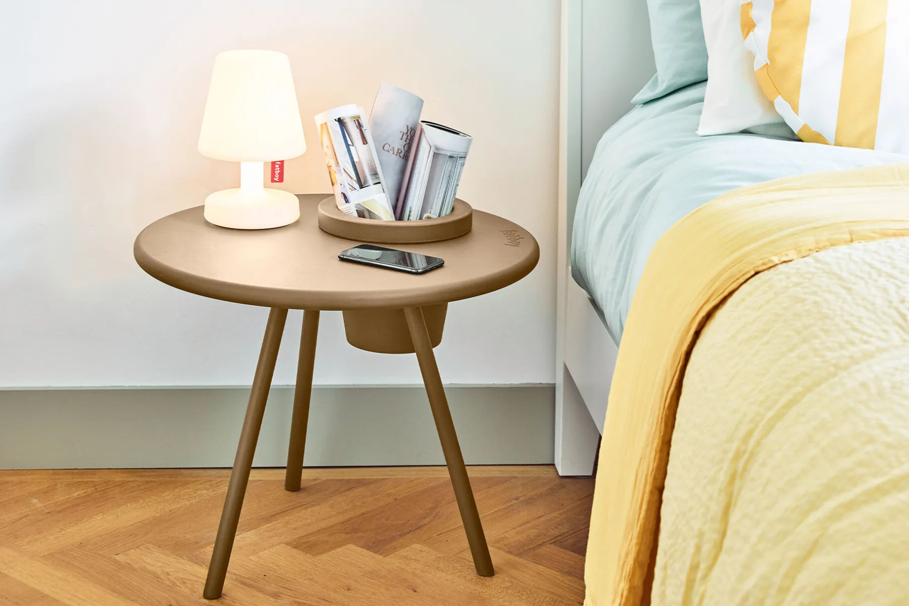 Fatboy Bakkes Table d’appoint, marron, 60x60x49 cm