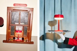 Fatboy Bellboy Lampe de table sans fil, rouge, 18x18x30 cm