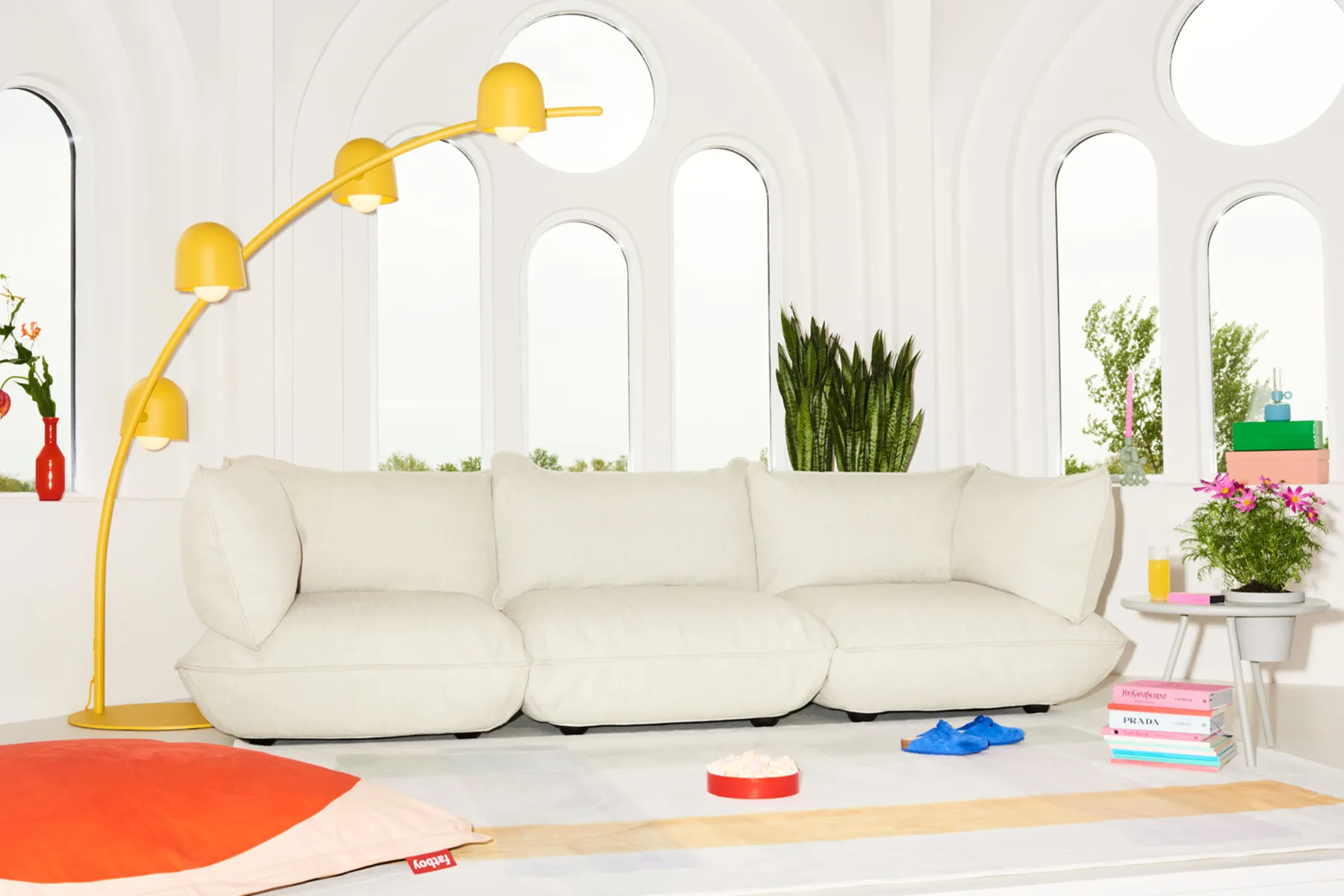 Fatboy Big Lebow Arc lamp, jaune, 186x234 cm