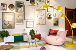 Fatboy Big Lebow Arc lamp, jaune, 186x234 cm