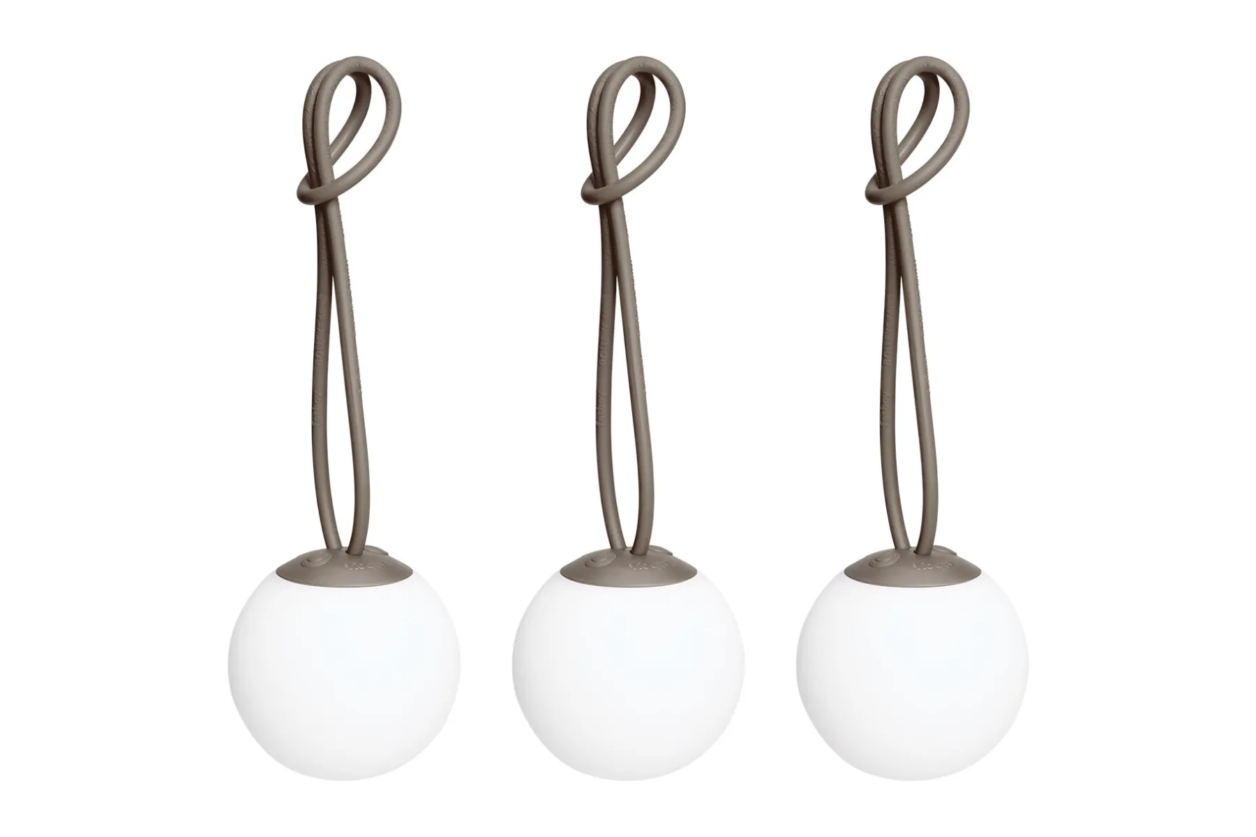 Fatboy Bolleke Mini set (3 pcs) Petites lampes rechargeables, marron, 12x12 cm