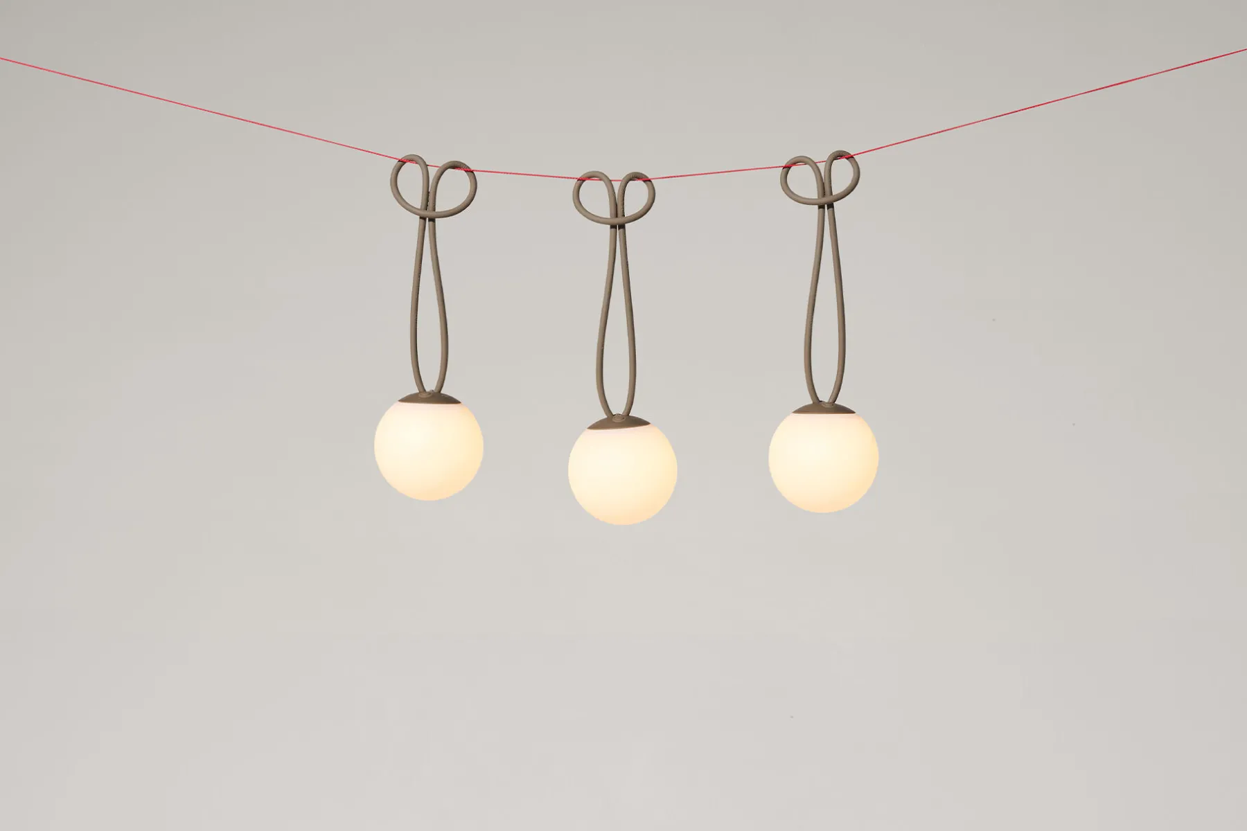 Fatboy Bolleke Mini set (3 pcs) Petites lampes rechargeables, marron, 12x12 cm
