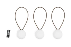 Fatboy Bolleke Mini set (3 pcs) Petites lampes rechargeables, marron, 12x12 cm