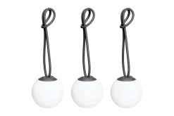 Fatboy Bolleke Mini set (3 pcs) Petites lampes rechargeables, black, 12x12 cm
