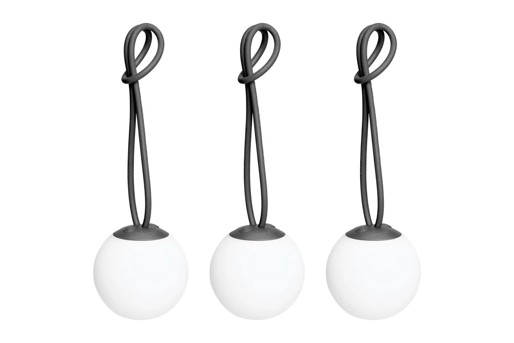 Fatboy Bolleke Mini set (3 pcs) Petites lampes rechargeables, black, 12x12 cm