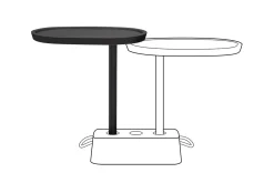 Fatboy Brick's Buddy Table supplémentaire pour Brick Table, black, 56x39x69.05 cm
