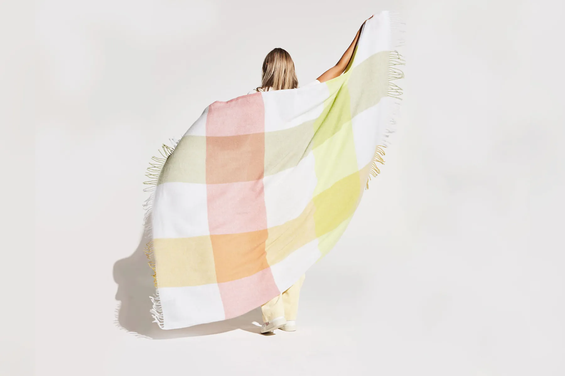 Fatboy Colour Blend Blanket Couverture en laine, jaune, 130x185 cm