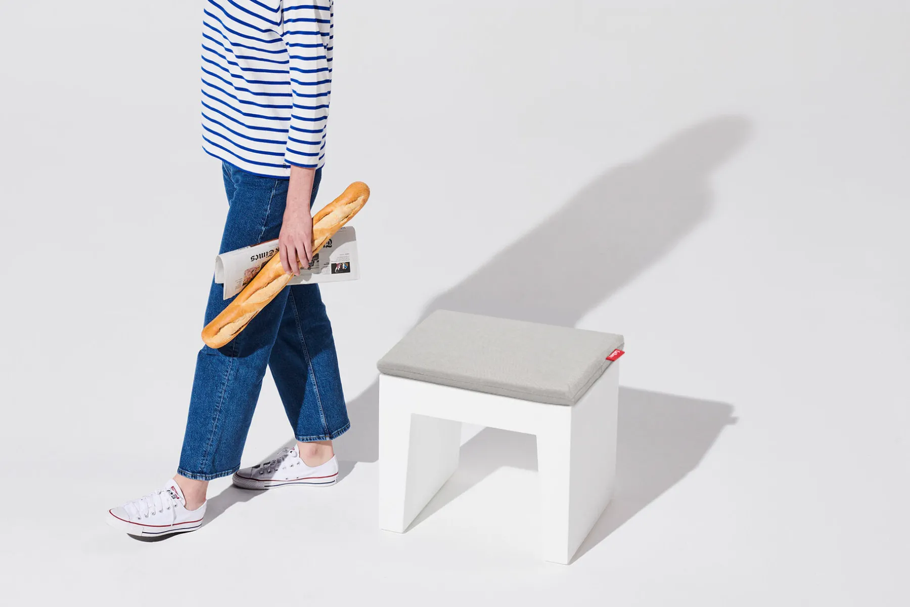 Fatboy Concrete Seat Pillow Coussin d’extérieur, gris, 49x39x3 cm