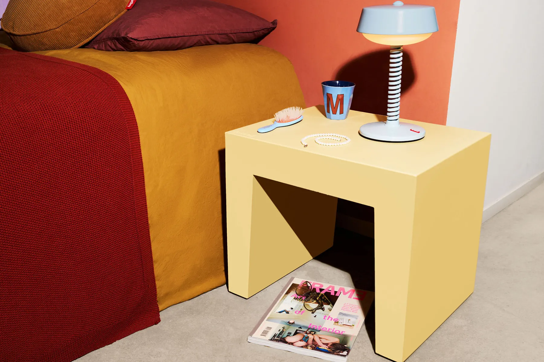 Fatboy Concrete Seat Tabouret d’extérieur, beige, 40x50x43 cm