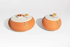 Fatboy Dumpty Outdoor Tables basses d'extérieur, orange, 78x78x21 cm