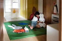Fatboy Flying Carpet x Miffy Tapis de jeu Miffy, vert, 180x140 cm