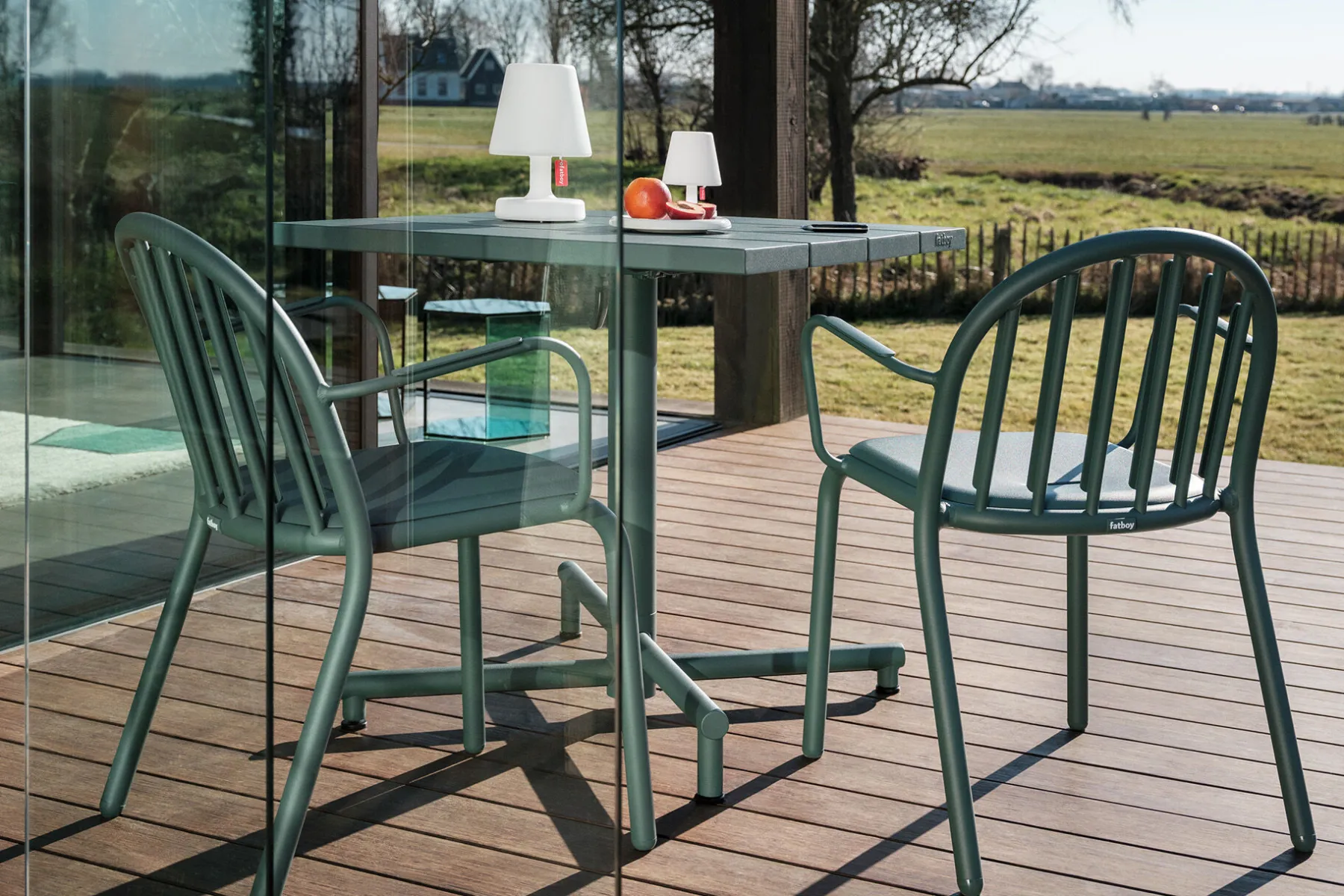 Fatboy Fred's Armchair Chaise de jardin avec accoudoirs, vert, 60x59.5x80.5 cm