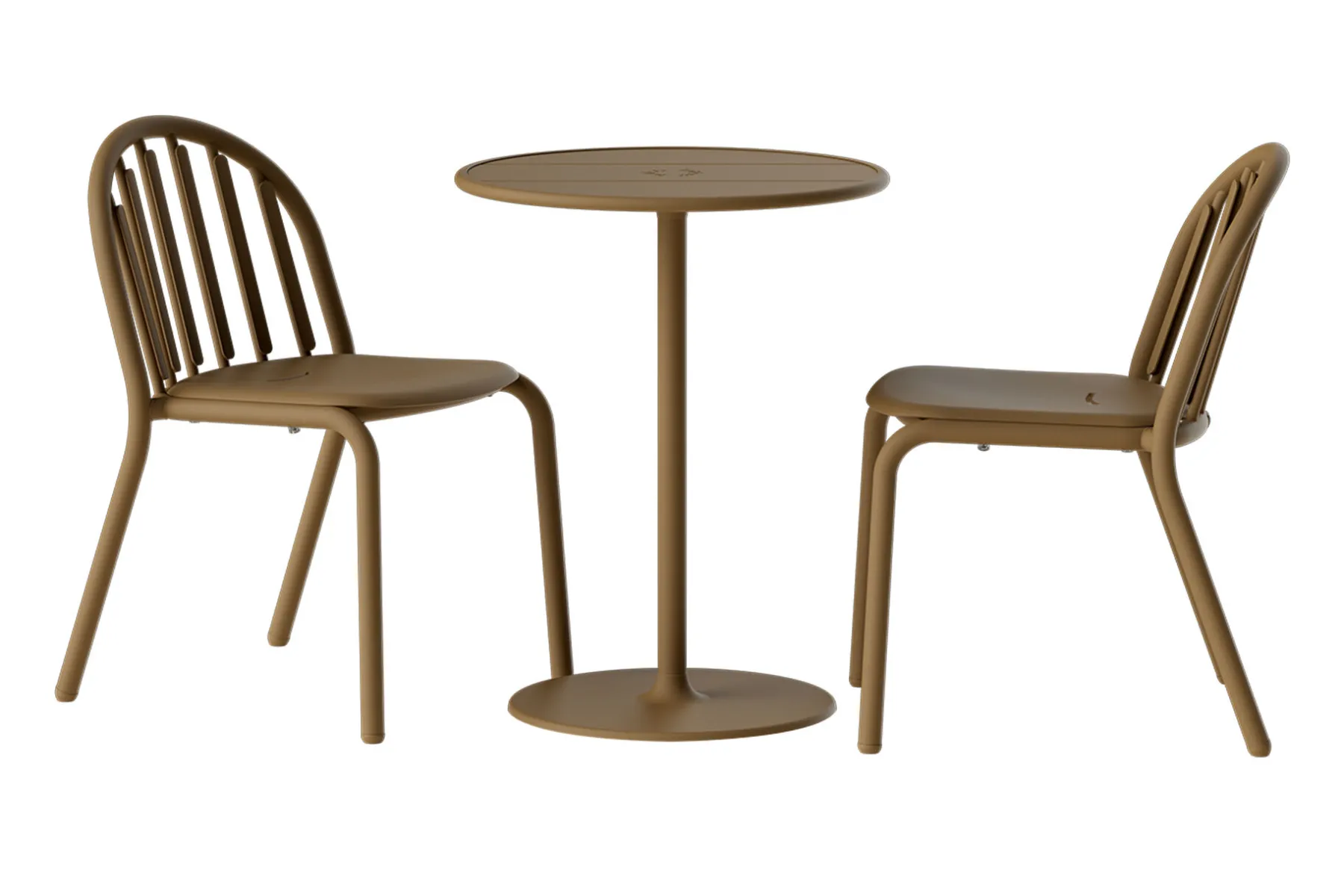 Fatboy Fred's Bistreau Petite table de jardin ronde, marron, 60x60x76 cm