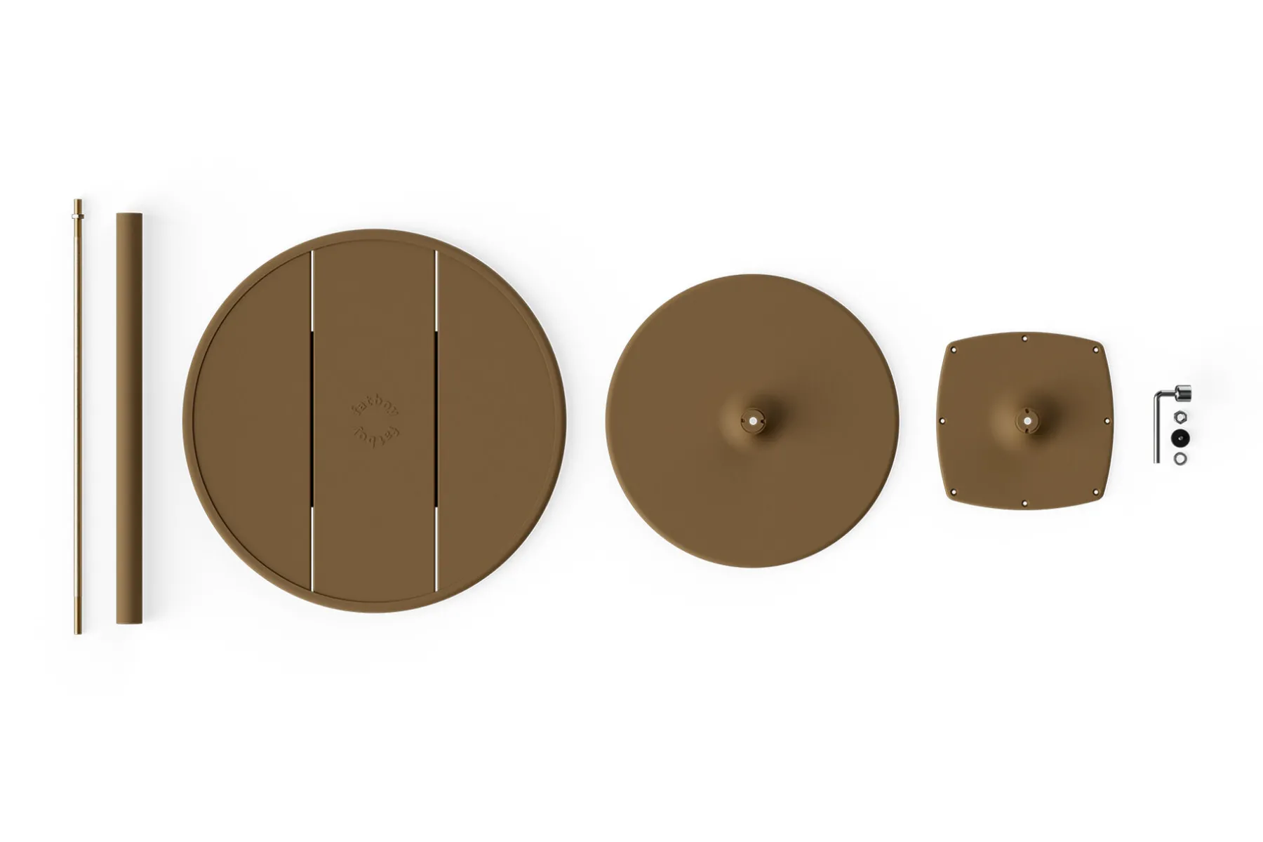 Fatboy Fred's Bistreau Petite table de jardin ronde, marron, 60x60x76 cm