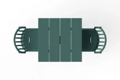 Fatboy Fred's Square Bistreau Petite table de jardin carrée, vert, 80x80x76 cm