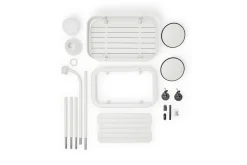 Fatboy Jolly Trolley Table de bar mobile, blanc, 78x55x200 cm