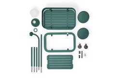 Fatboy Jolly Trolley Table de bar mobile, vert, 78x55x200 cm
