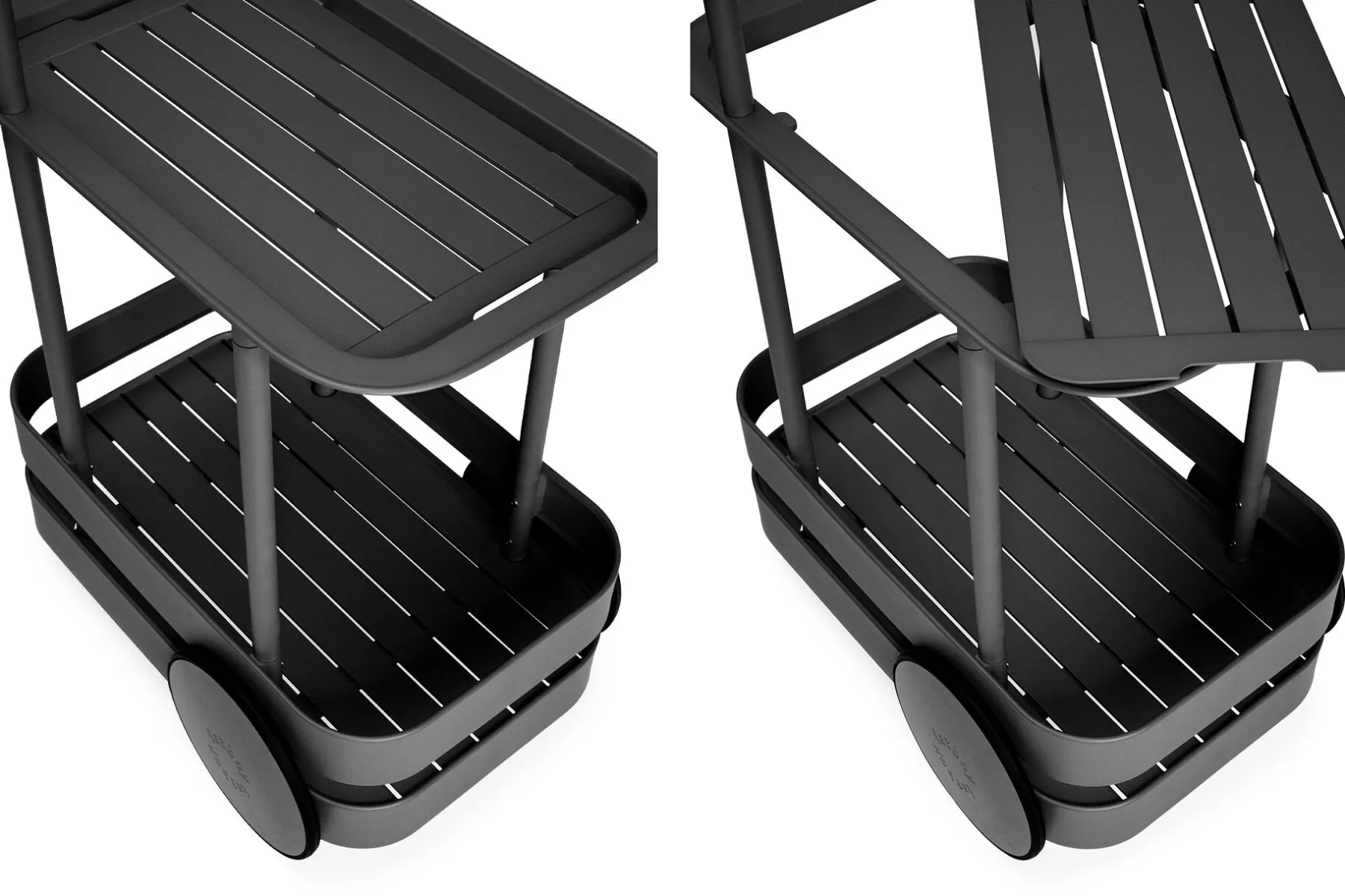 Fatboy Jolly Trolley Table de bar mobile, black, 78x55x200 cm