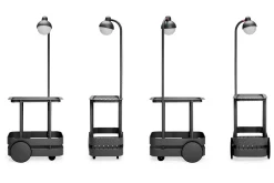 Fatboy Jolly Trolley Table de bar mobile, black, 78x55x200 cm