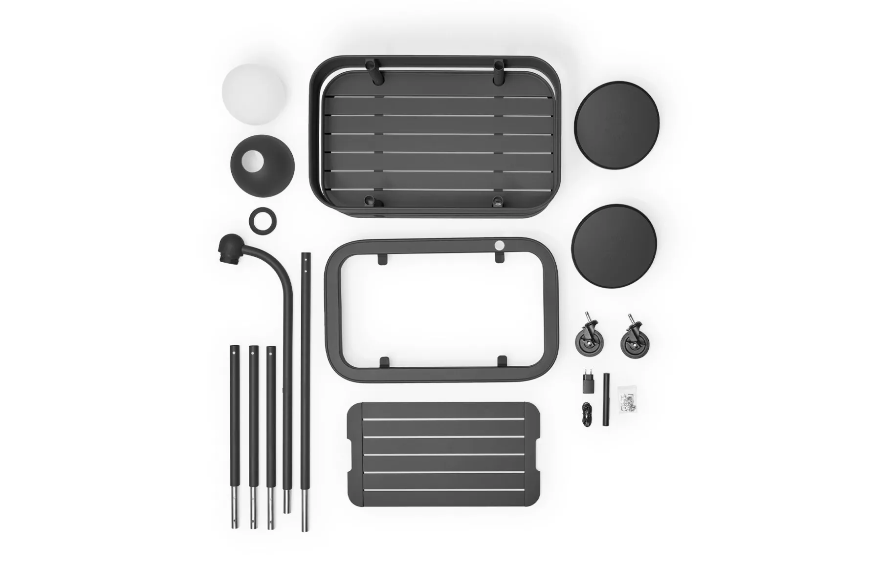 Fatboy Jolly Trolley Table de bar mobile, black, 78x55x200 cm