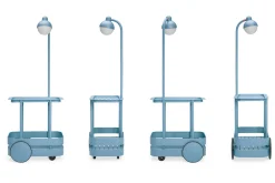 Fatboy Jolly Trolley Table de bar mobile, bleu, 78x55x200 cm