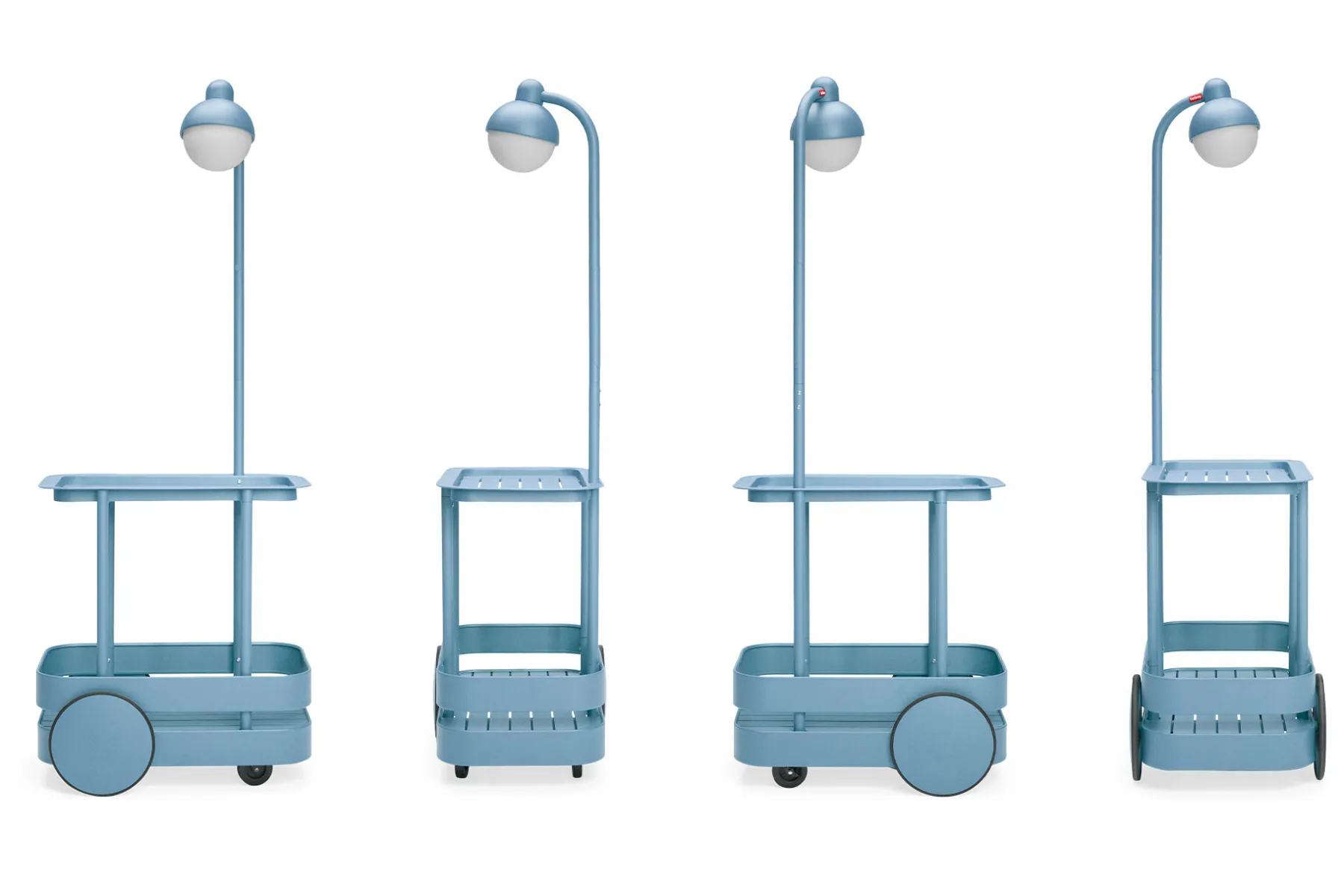 Fatboy Jolly Trolley Table de bar mobile, bleu, 78x55x200 cm