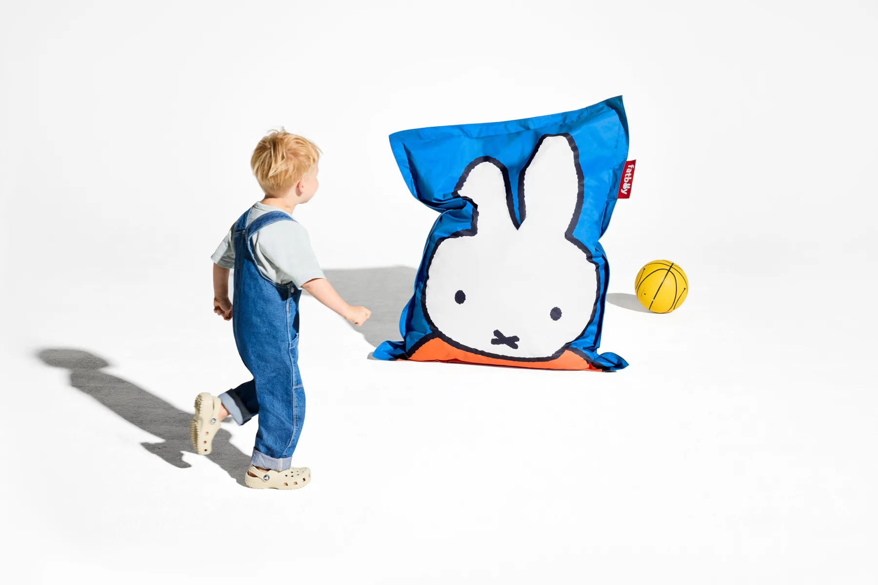 Fatboy Junior Nylon x Miffy / Boris Pouf géant Miffy, bleu, 130x100 cm