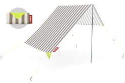 Fatboy Miasun Tente de plage portable, gris, 330x190x140 cm