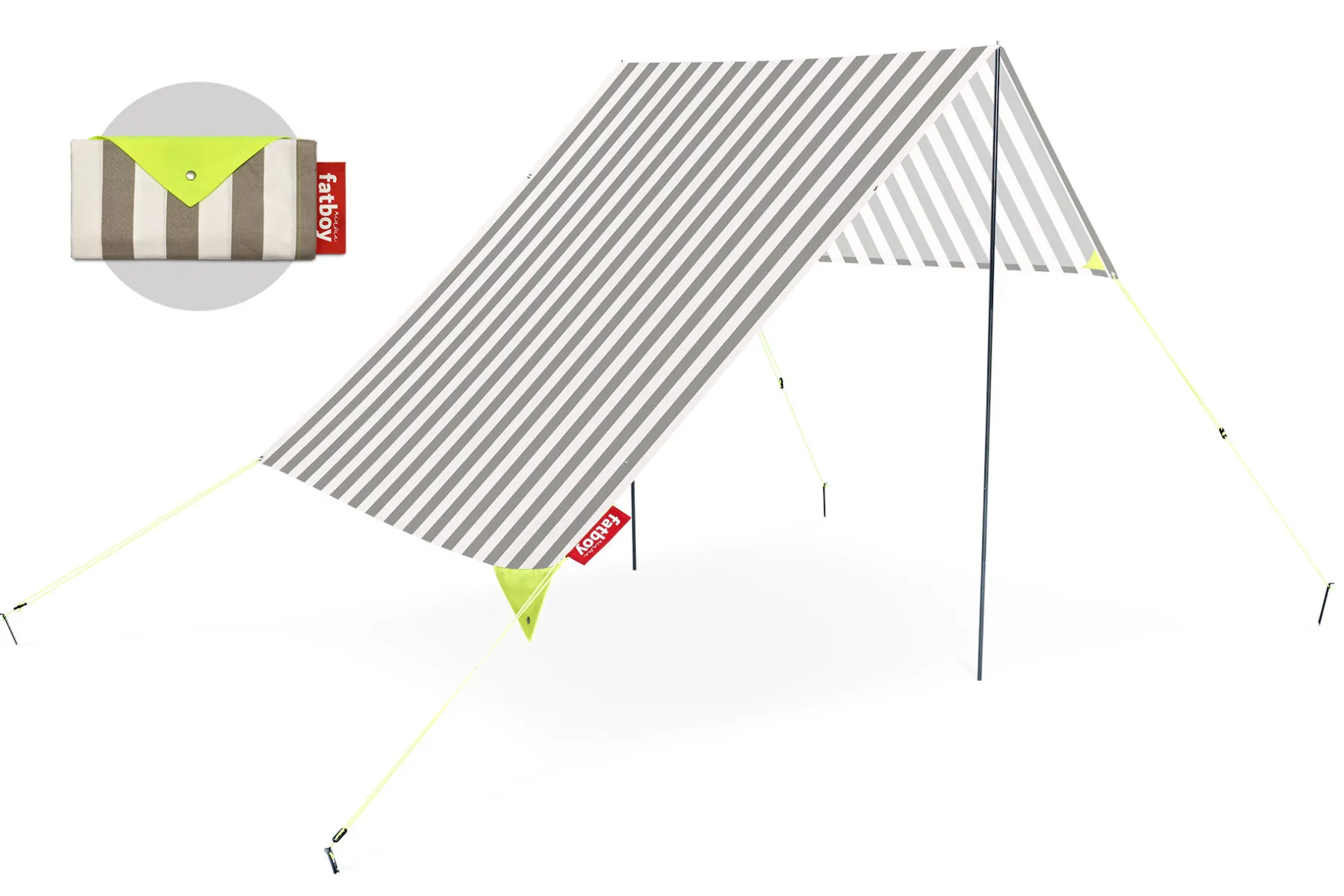 Fatboy Miasun Tente de plage portable, gris, 330x190x140 cm
