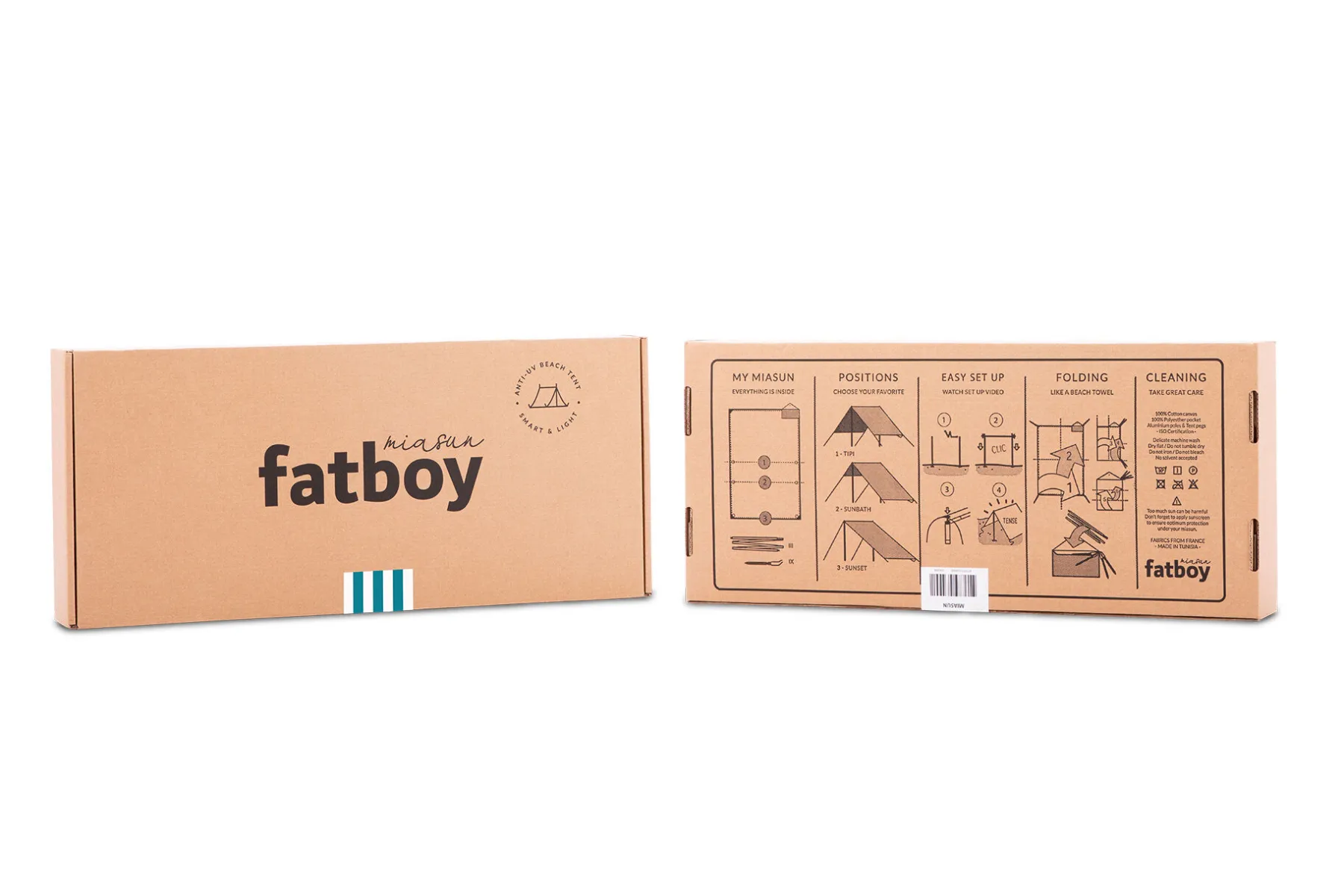 Fatboy Miasun Tente de plage portable, vert, 330x190x140 cm