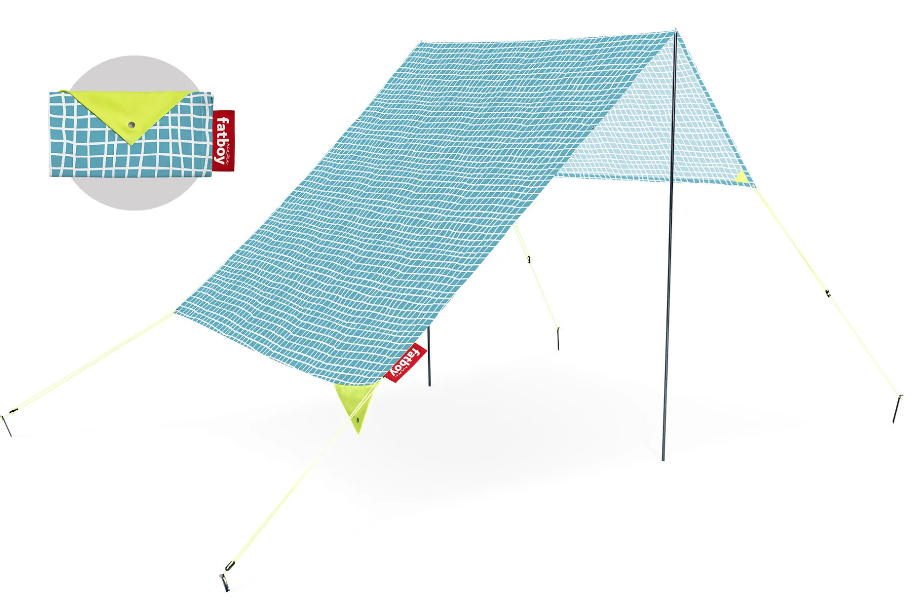 Fatboy Miasun Tente de plage portable, bleu, 330x190x140 cm