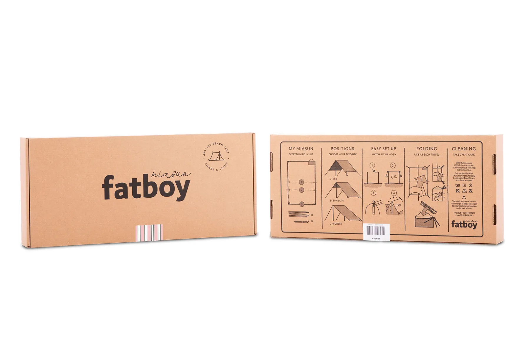 Fatboy Miasun Tente de plage portable, blanc, 330x190x140 cm