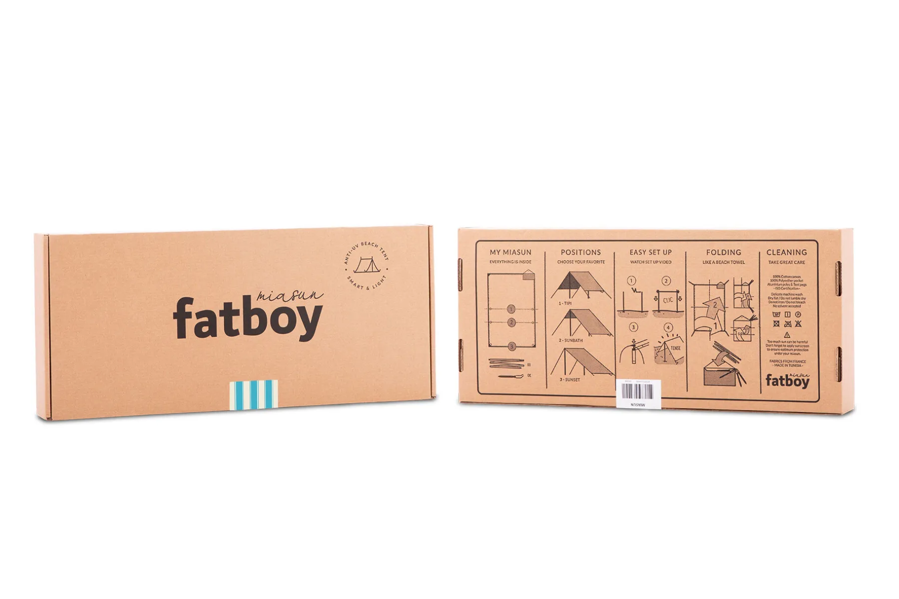 Fatboy Miasun Tente de plage portable, multicolore, 330x190x140 cm