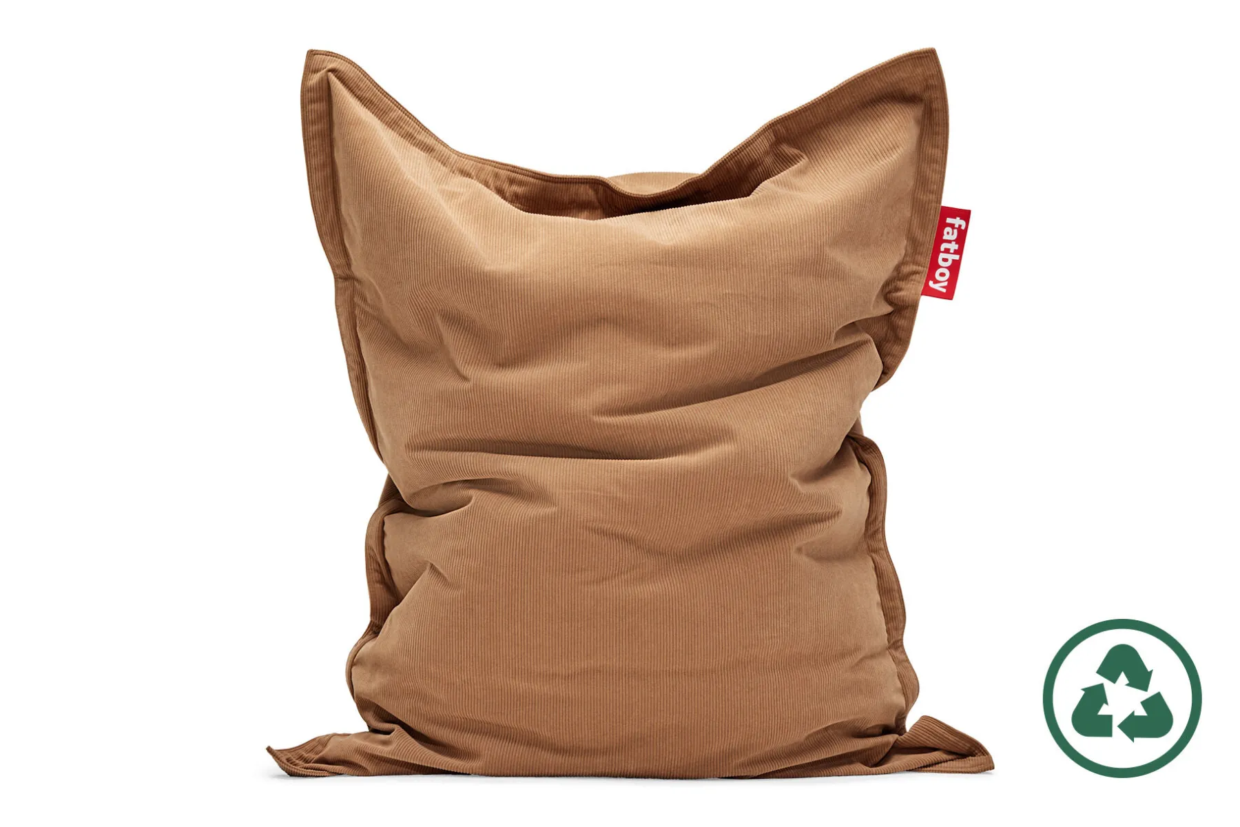 Fatboy Original Slim Cord Pouf en velours côtelé, marron, 120x155 cm