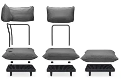 Fatboy Paletti Hocker Hocker modulaire d’extérieur, gris, 100x100x45 cm