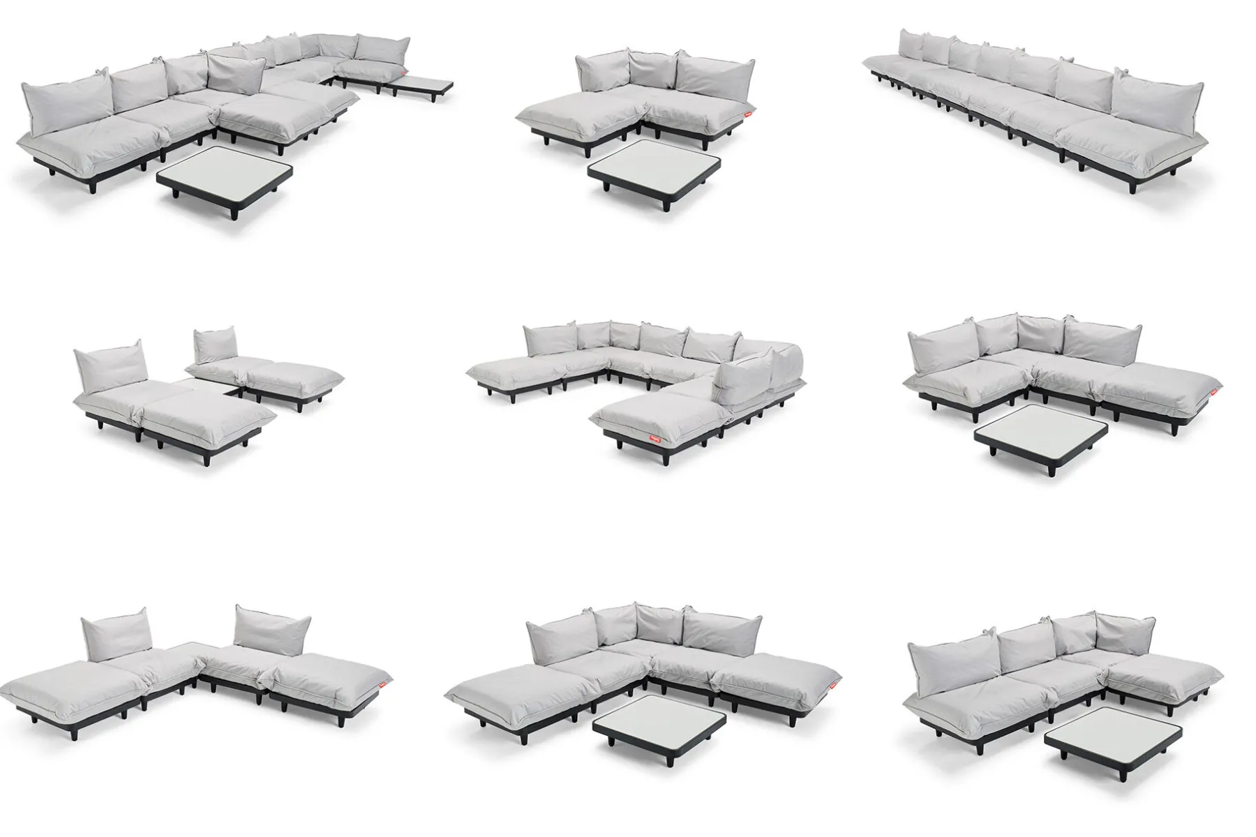 Fatboy Paletti Hocker Hocker modulaire d’extérieur, beige, 100x100x45 cm
