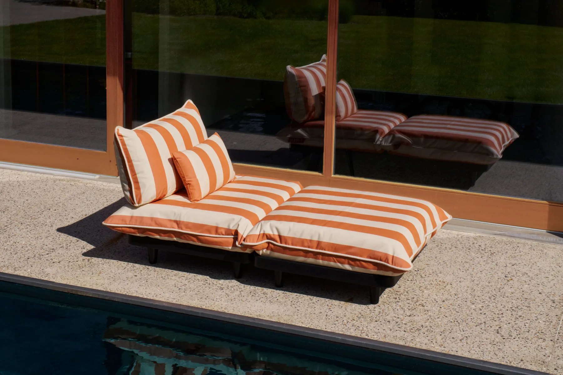 Fatboy Paletti Hocker Hocker modulaire d’extérieur, beige, 100x100x45 cm