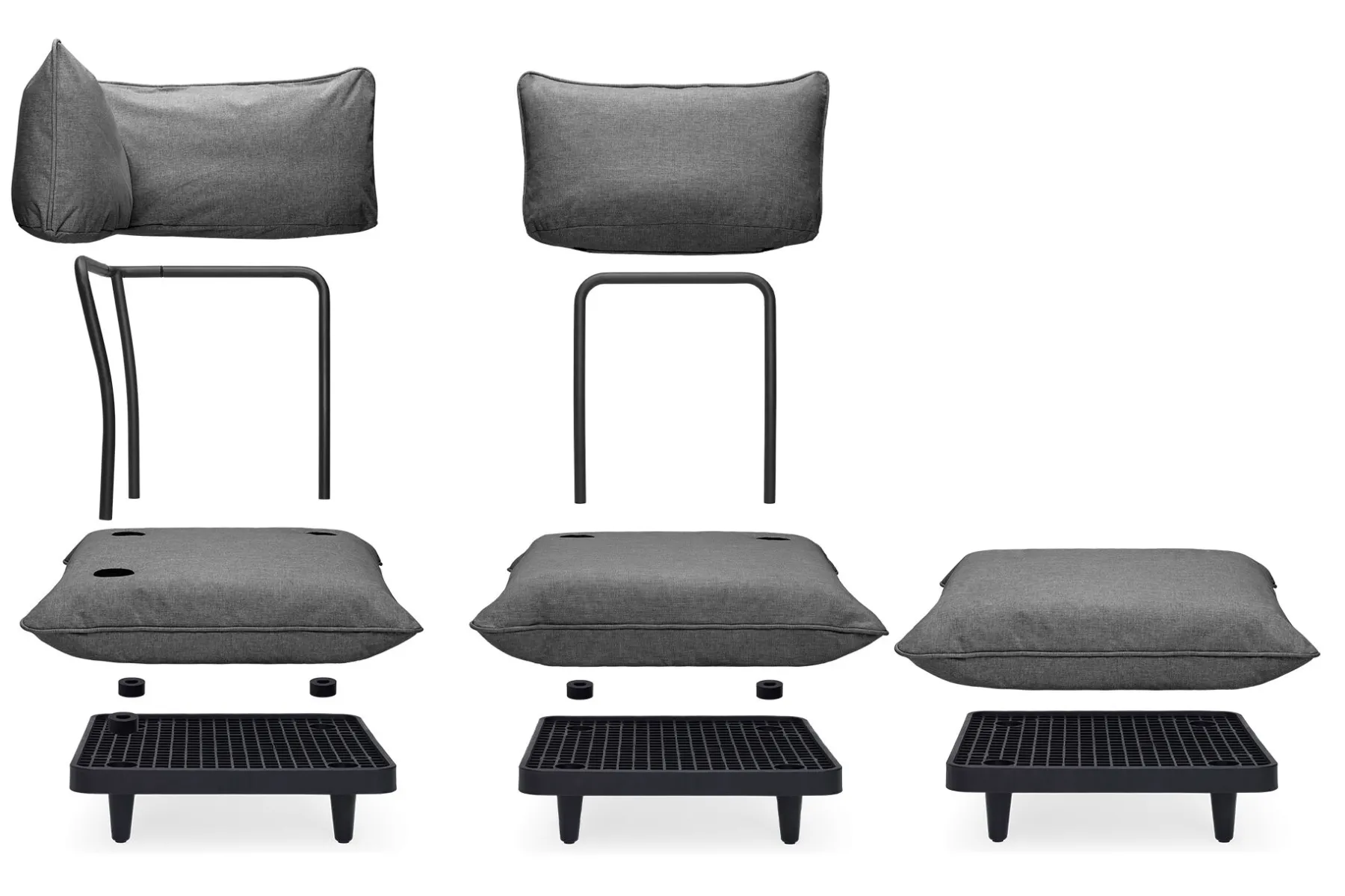 Fatboy Paletti Lounge Sofa Canapé lounge d’extérieur modulaire, 190x100x90 cm