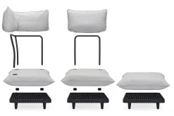 Fatboy Paletti Seat Fauteuil lounge modulaire, gris, 100x100x90 cm