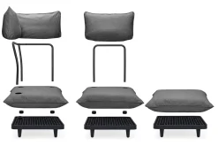 Fatboy Paletti Set Large + Table Ensemble lounge d’extérieur modulaire, 280x190x90 cm