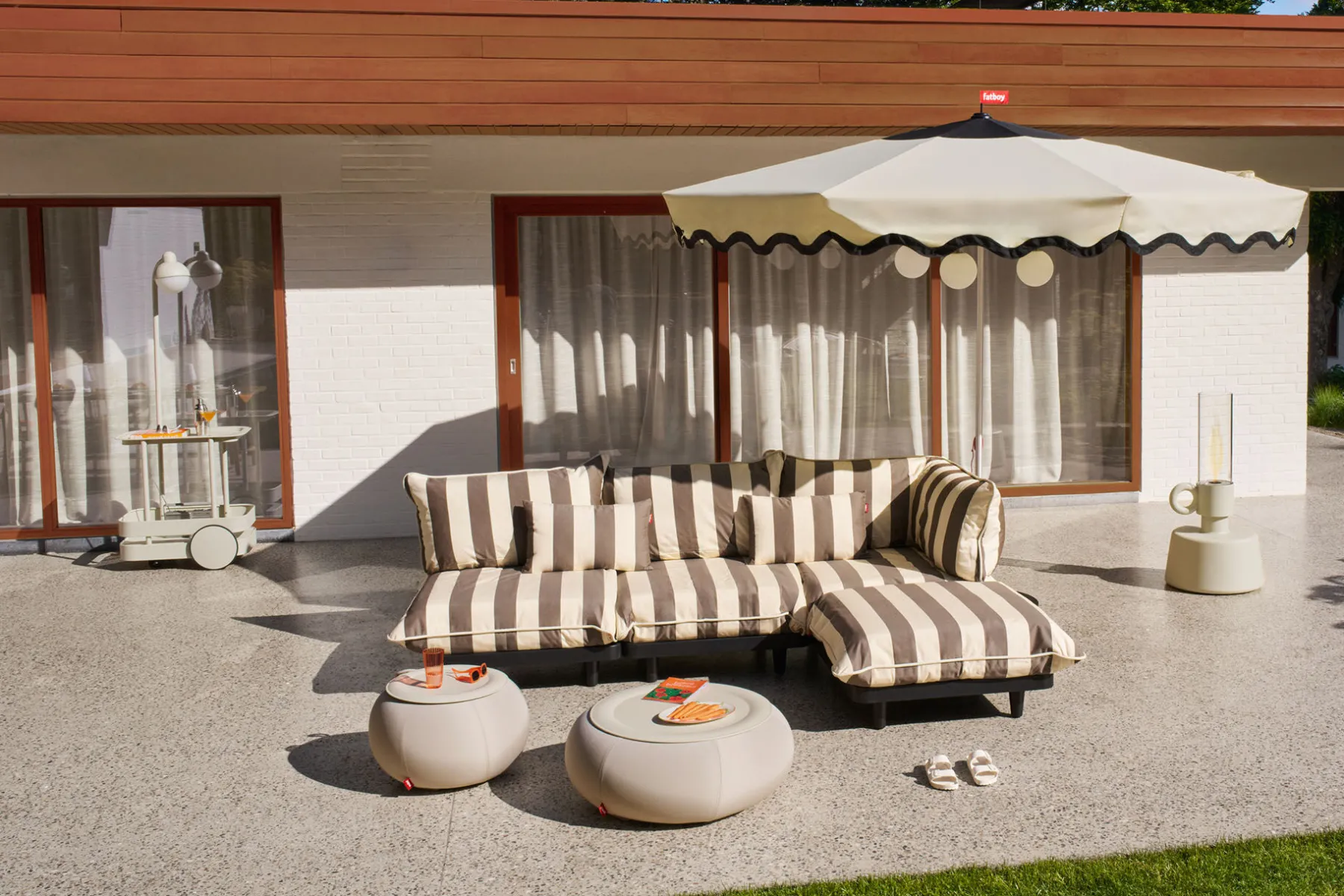 Fatboy Paletti Set Large Ensemble lounge d’extérieur modulaire, 280x190x90 cm
