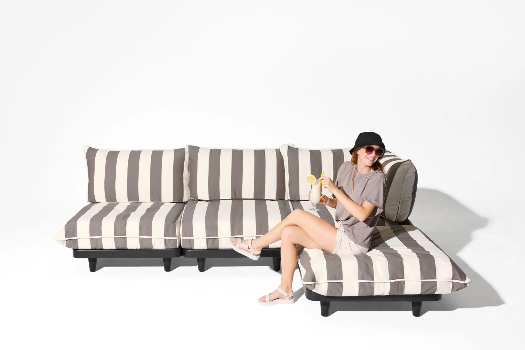 Fatboy Paletti Set Large Ensemble lounge d’extérieur modulaire, 280x190x90 cm