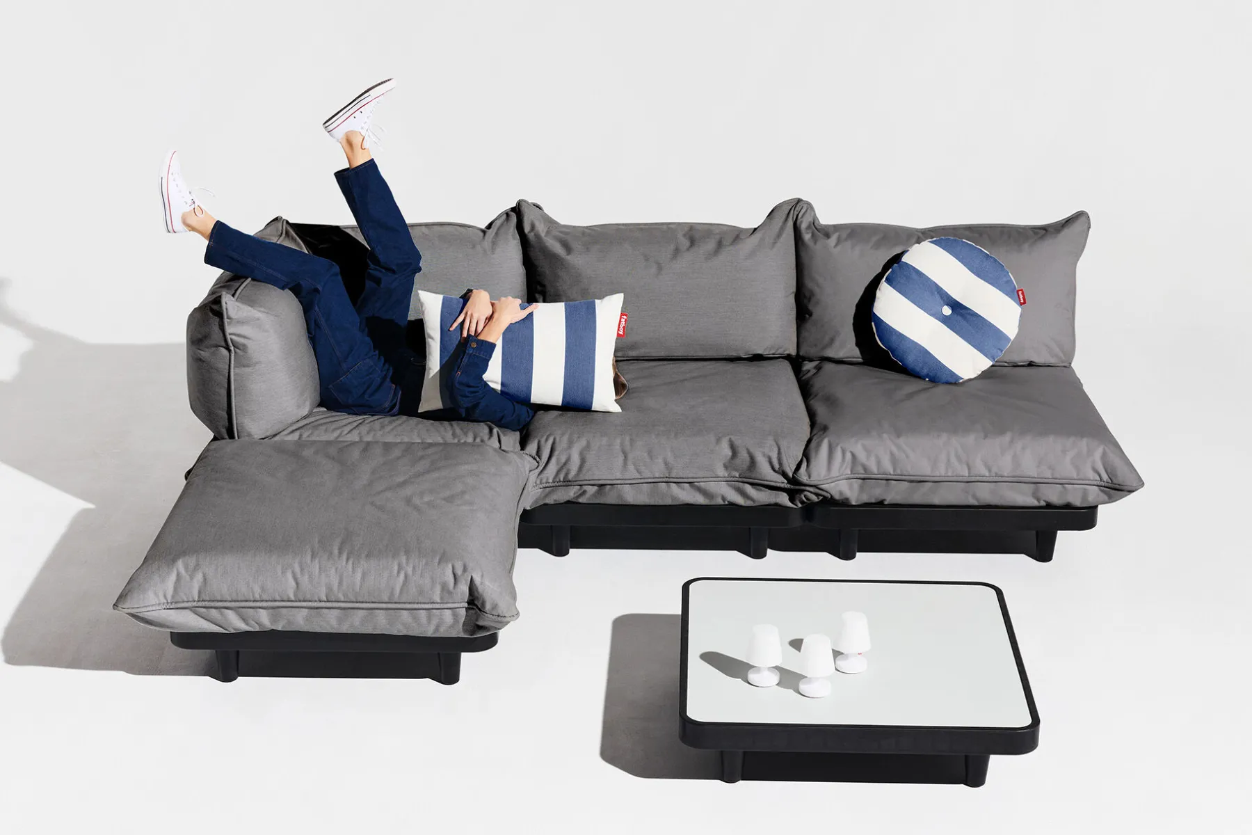 Fatboy Paletti Set Large Ensemble lounge d’extérieur modulaire, 280x190x90 cm