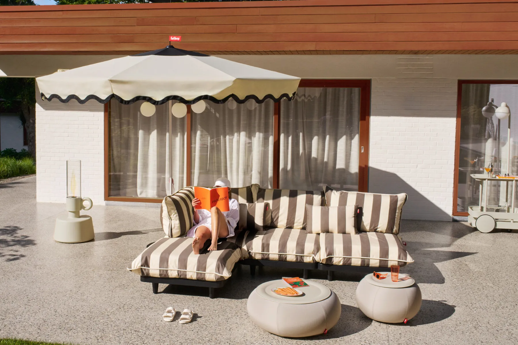 Fatboy Paletti Set Small Ensemble lounge d’extérieur modulaire, 190x100x90 cm