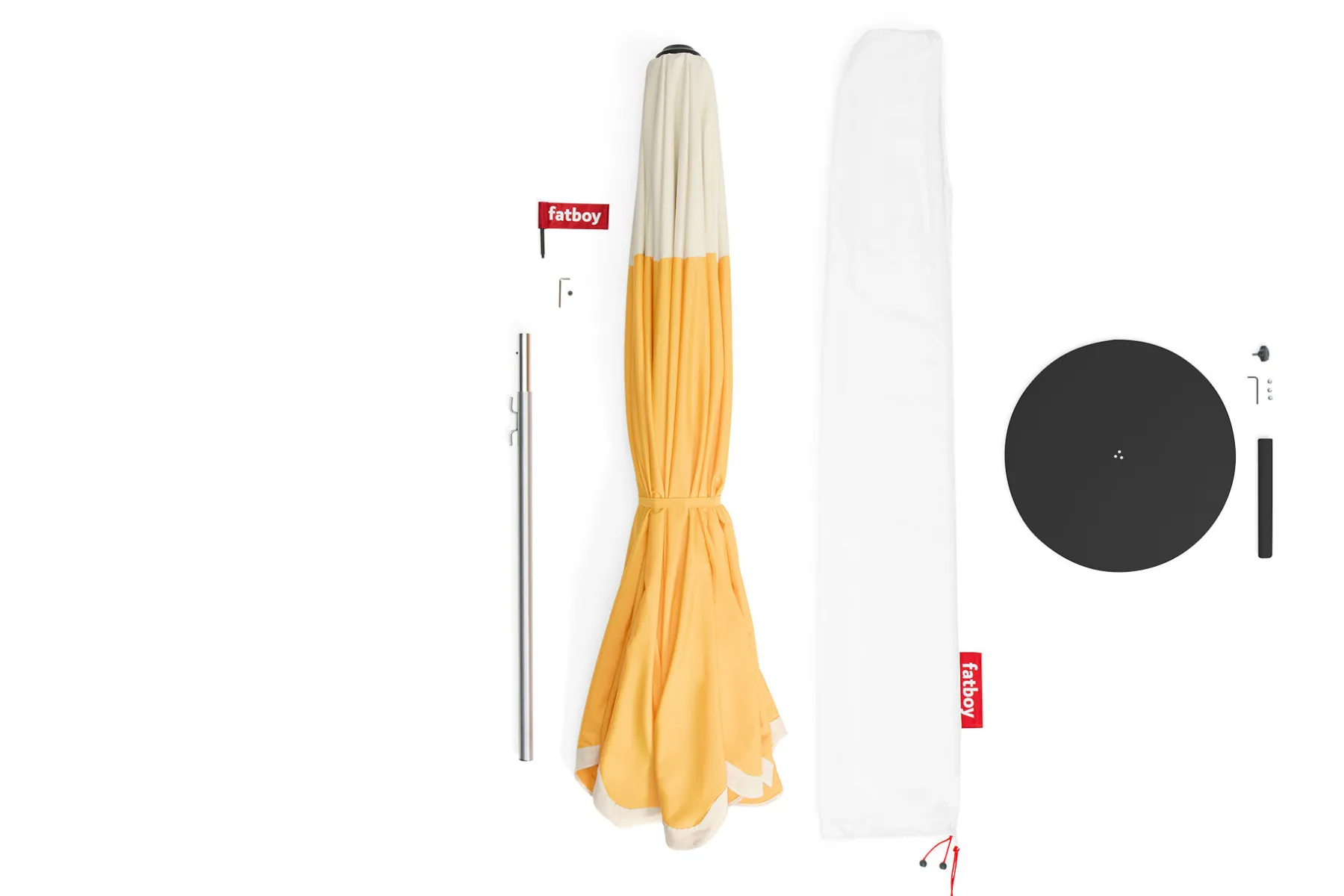 Fatboy Pensol + Base Black Parasol avec pied, 350x350x280 cm
