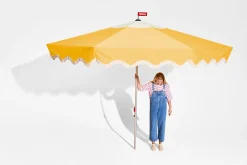 Fatboy Pensol + Base Light Grey Parasol avec pied, 350x350x280 cm